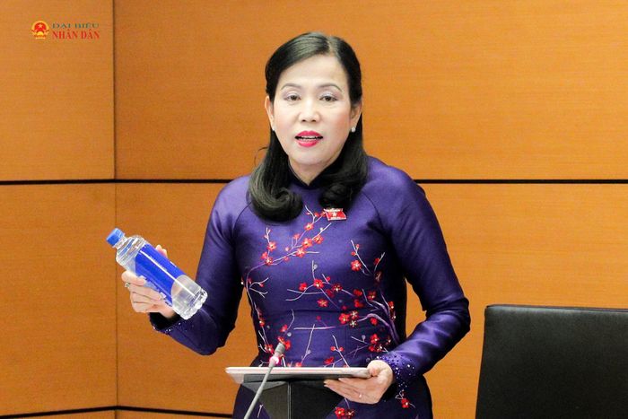 Chủ nhiệm Ủy ban Khoa học, Công nghệ và Môi trường, ĐBQH Nguyễn Thanh Hải (Thái Nguyên) phát biểu. Ảnh: Hồ Long