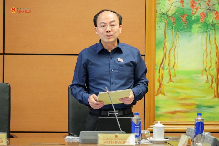 ĐBQH Nguyễn Đăng Bình (Thái Nguyên) phát biểu. Ảnh: Hồ Long