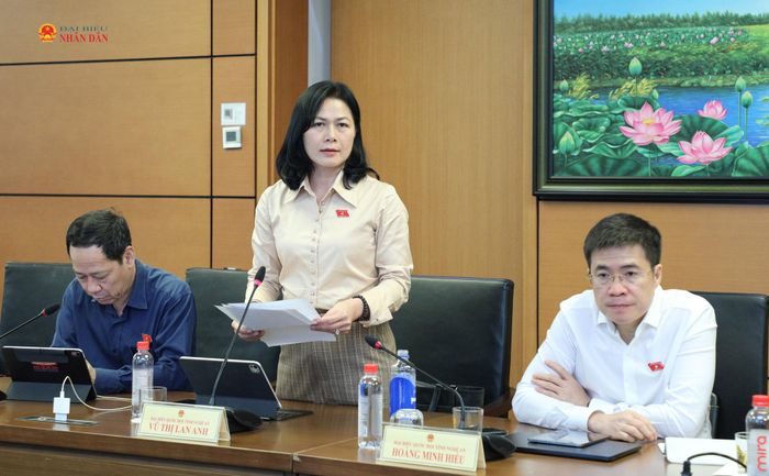 ĐBQH Vũ Thị Lan Anh (Nghệ An) phát biểu