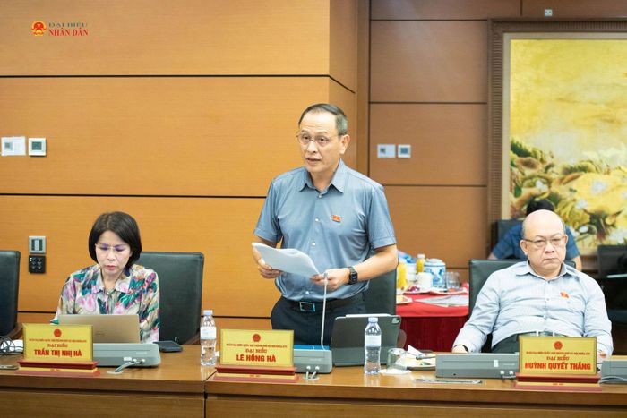 ĐBQH Lê Hồng Hà cho rằng phát triển công nghiệp văn hóa cần tạo ra các sản phẩm có sức cạnh tranh, tạo doanh thu bền vững và lan tỏa bản sắc quốc gia. Ảnh: Xuân Quý