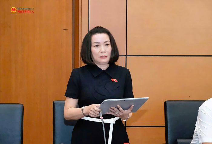 ĐBQH Nguyễn Minh Tâm (Quảng Trị) phát biểu thảo luận. Ảnh: Lâm Hiển
