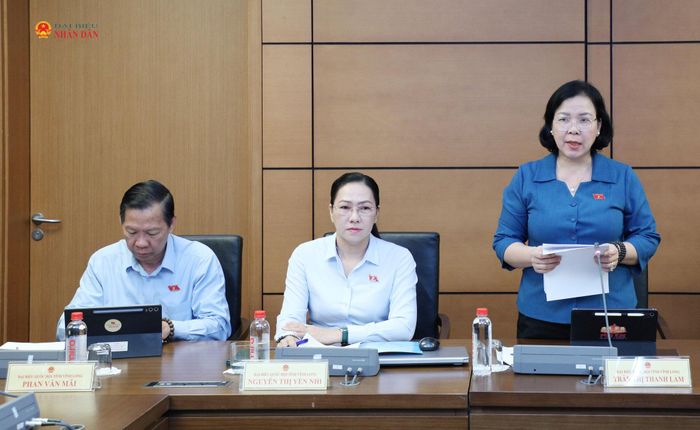 ĐBQH Trần Thị Thanh Lam (Vĩnh Long) phát biểu