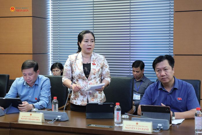 ĐBQH Nguyễn Thị Kim Thoa (Vĩnh Long) phát biểu
