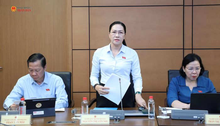 ĐBQH Nguyễn Thị Yến Nhi (Vĩnh Long) phát biểu
