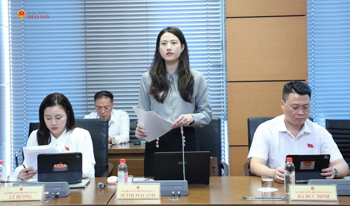 ĐBQH Sí Thị Mai Anh (Lào Cai) phát biểu