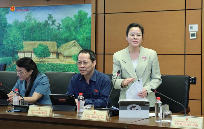 ĐBQH Lê Thị Hoài Chung (Nghệ An) phát biểu.