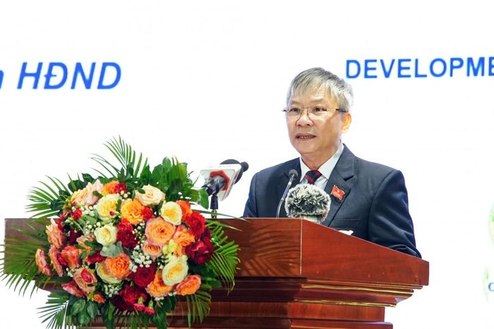 Phó Bí thư Thành ủy, Chủ tịch HĐND TP. Đà Nẵng Nguyễn Đức Dũng phát biểu chào mừng tại Diễn đàn