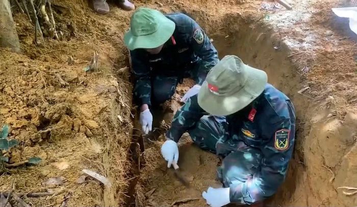 Phát hiện hài cốt liệt sĩ tại xã Nam Đông, TP Huế.
