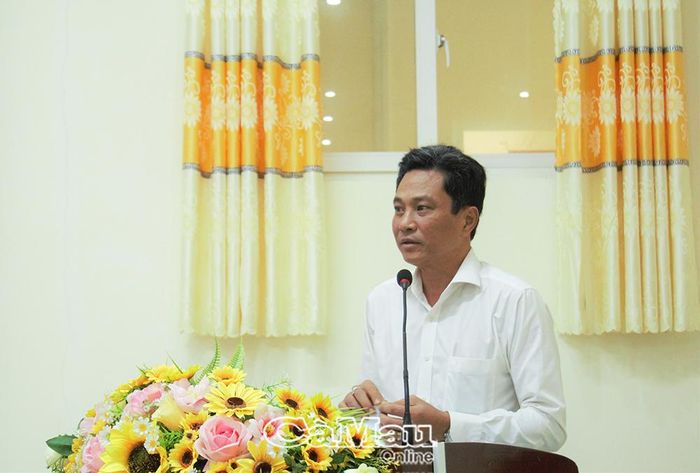 Đồng chí Lê Bình Nguyên, phát biểu nhận nhiệm vụ.
