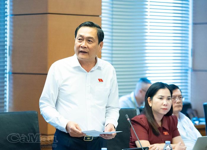 Đại biểu Thiếu tướng Hồ Việt Triều, Giám đốc Công an tỉnh Cà Mau, Uỷ viên Uỷ ban Quốc phòng, An ninh và Đối ngoại của Quốc hội kiến nghị hoàn thiện chính sách thuế, định giá tài sản trí tuệ và tăng cường bảo vệ bản quyền trong môi trường số.