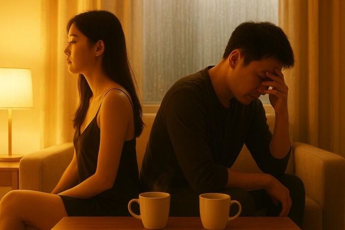Tưởng có thể bắt đầu lại với chồng cũ, Yến đau lòng khi Tâm bất ngờ đặt câu hỏi về thân phận của con trai út, khơi lại những tổn thương cô từng cố gắng vượt qua. Ảnh minh họa