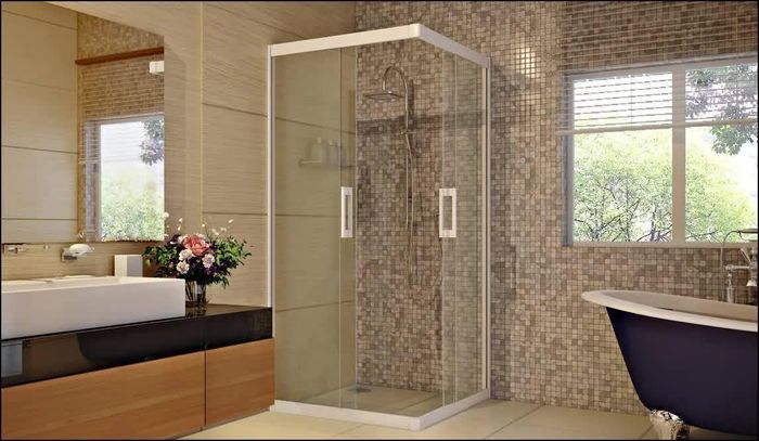 Vách kính rất dễ lộ các vết nước và cặn khoáng