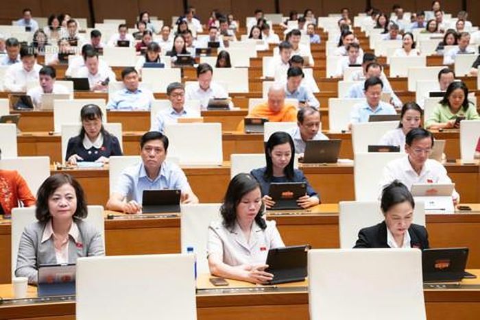 Các ĐBQH tại hội trường