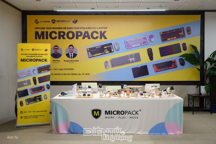 Không gian trải nghiệm hệ sinh thái phụ kiện công nghệ Micropack tại sự kiện
