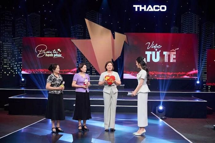 Chị Linh tại chương trình "Việc tử tế" của Đài Truyền hình Việt Nam. 