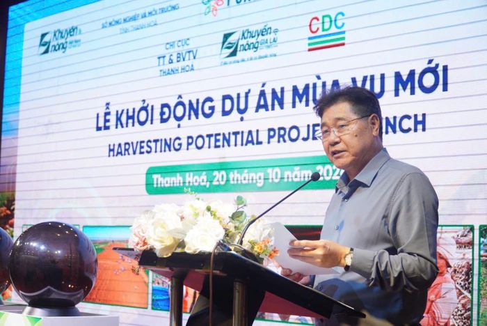 Ông Lê Quốc Thanh - Giám đốc trung tâm Khuyến nông Quốc gia - phát biểu tại sự kiện.