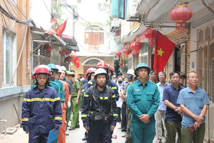 Một buổi tổ chức tuyên truyền về công tác phòng cháy, chữa cháy tại xã Thanh Trì, Hà Nội. Ảnh: Thái An