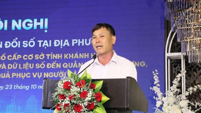 Ông Đào Xuân Kỳ, Phó Giám đốc Sở Khoa học và Công nghệ phát biểu tại hội nghị. Ảnh: D.N.
