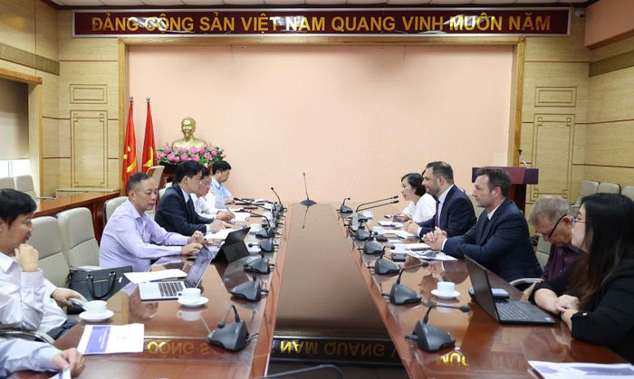 Quang cảnh buổi tiếp và làm việc. Ảnh: Trần Minh