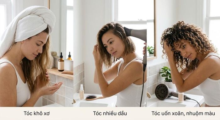 Sau khi gội đầu, mỗi kiểu tóc lại có cách chăm sóc riêng. Ảnh minh họa AI.