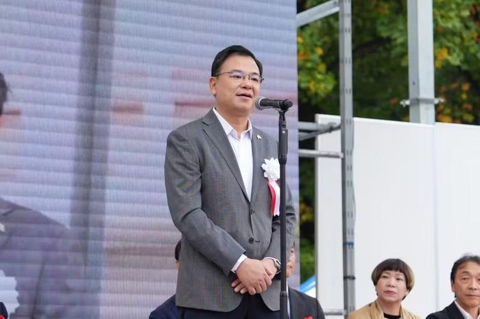 Ông Phạm Quang Hiệu, Đại sứ Đặc mệnh toàn quyền Việt Nam tại Nhật Bản phát biểu tại sự kiện