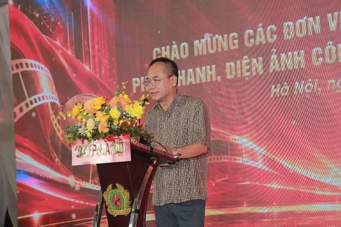 Trung tướng, Anh hùng Lực lượng vũ trang nhân dân Nguyễn Thanh Tùng, Ủy viên Ban Thường vụ Thành ủy, Giám đốc CATP Hà Nội phát biểu tại buổi lễ