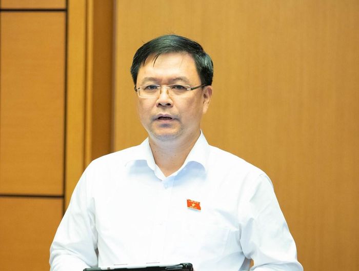 Đại biểu Nguyễn Hải Long, Đoàn ĐBQH thành phố Đà Nẵng phát biểu