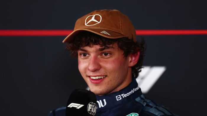 Kimi Antonelli chia sẻ tại buổi họp báo sau cuộc đua. (Ảnh: F1)