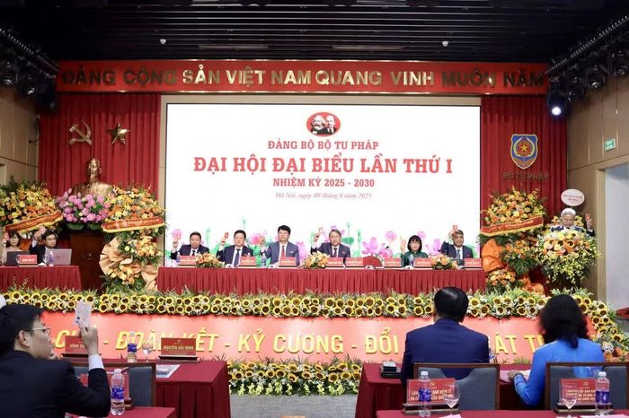 Đại hội đại biểu Đảng bộ Bộ Tư pháp lần thứ I, nhiệm kỳ 2025-2030. (Ảnh: TL)