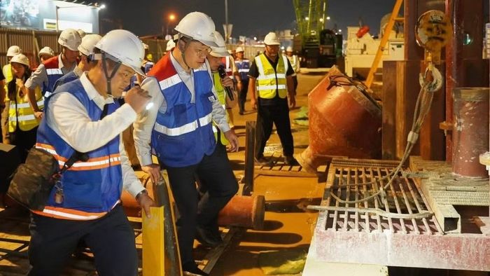 Tuyến Metro số 2 (Bến Thành-Tham Lương) áp dụng thi công theo cơ chế tổng thầu EPC (Ảnh: VÕ LÊ)