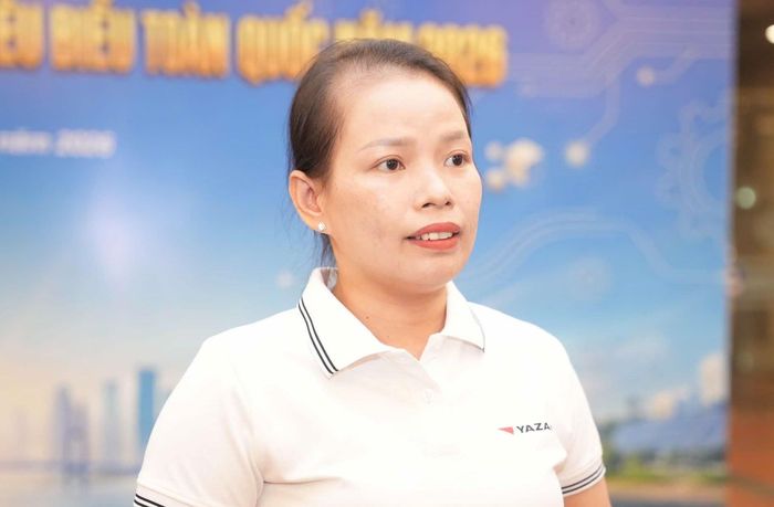 Chị Huỳnh Thị Lý, công nhân Công ty TNHH Yazaki Eds Việt Nam, thuộc Liên đoàn Lao động Thành phố Hồ Chí Minh