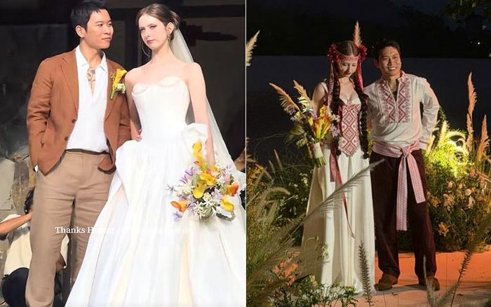 Cô dâu Nga xinh đẹp trong váy cưới và trang phục truyền thống của người Nga 