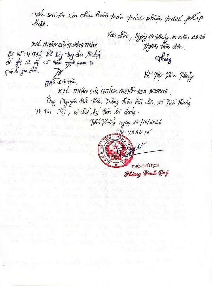 Địa phương xác nhận hoàn cảnh của gia đình Nguyễn Phương Linh