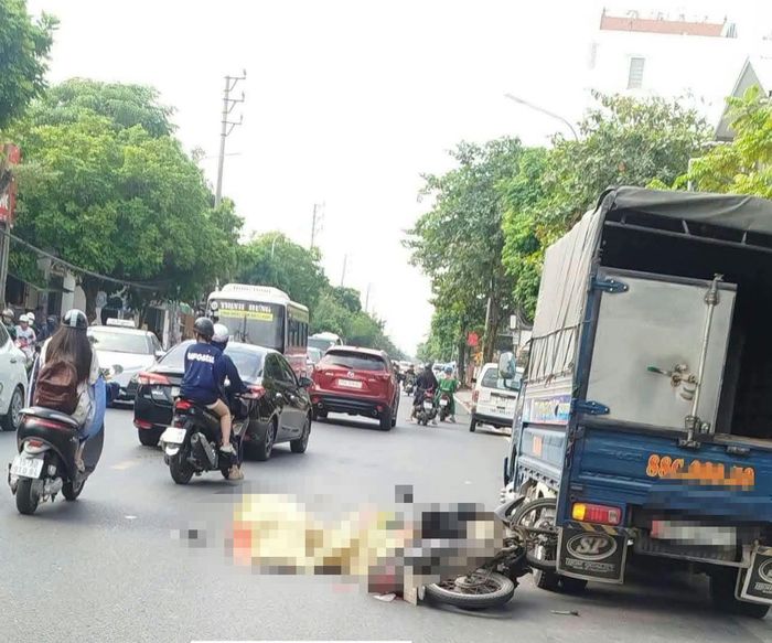 Hiện trường vụ tai nạn trên đường Trần Tất Văn. Ảnh: CTV
