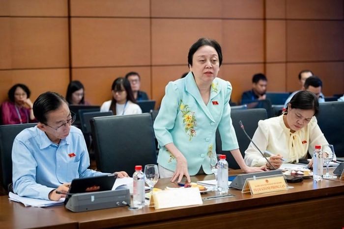 Đại biểu Phạm Khánh Phong Lan, Đoàn đại biểu Quốc hội thành phố Hồ Chí Minh. Ảnh: Cổng thông tin điện tử Quốc hội.