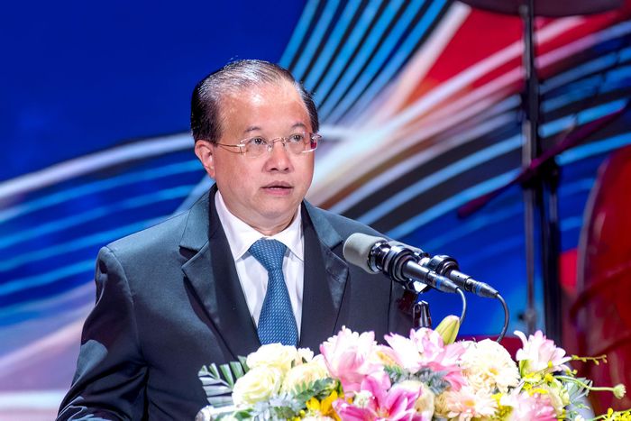 Đồng chí Tạ Quang Đông, Thứ trưởng Bộ Văn hóa, Thể thao và Du lịch, Trưởng Ban Chỉ đạo phát biểu khai mạc cuộc thi