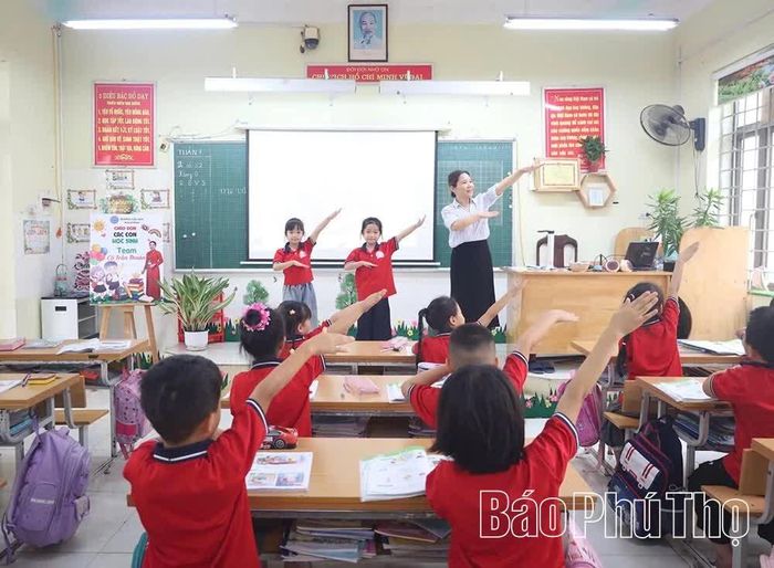 Những hoạt động tương tác giữa giờ giúp học sinh Trường Tiểu học Gia Khánh học tập tích cực và chủ động hơn.