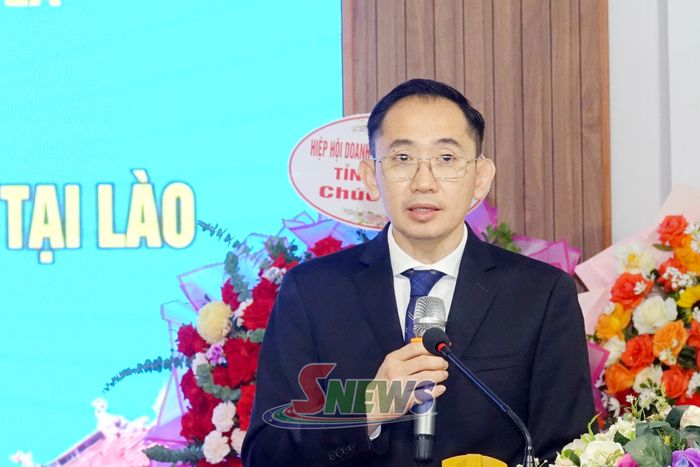 Đại diện Đại sứ quán nước CHDCND Lào tại Việt Nam phát biểu tại Lễ kỷ niệm.