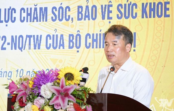 Đồng chí Chủ tịch UBND tỉnh Thái Nguyên Nguyễn Thế Mạnh phát biểu tại chương trình.