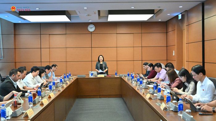 Các đại biểu tham gia phiên thảo luận ở Tổ 14 chiều 24/10