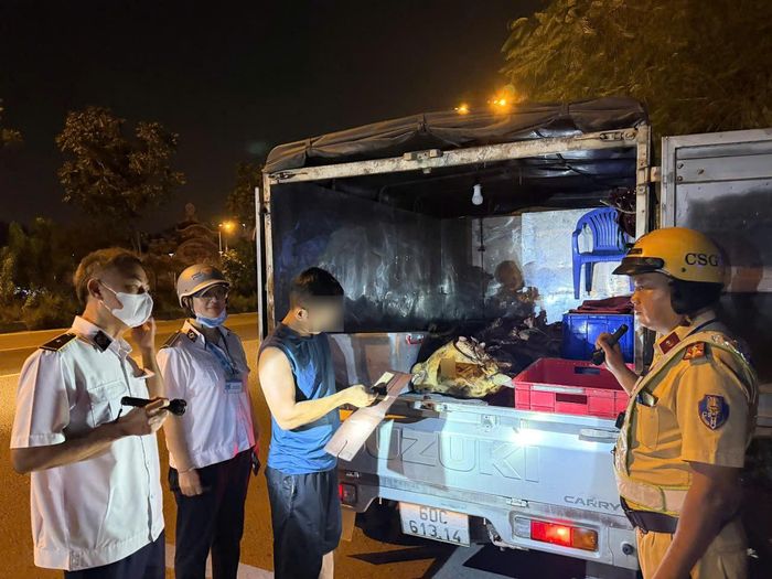 Lực lượng phối hợp kiểm tra, xử lý nhiều trường hợp vi phạm vào rạng sáng 25/10.