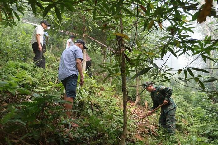 Ngày 21/10, Bộ Chỉ huy Quân sự tỉnh Thái Nguyên phối hợp với Ban Chỉ huy Quân sự xã Thượng Minh và lực lượng dân quân địa phương tổ chức tìm kiếm hài cốt liệt sĩ Lê Tước - (ảnh xã Thượng Minh).