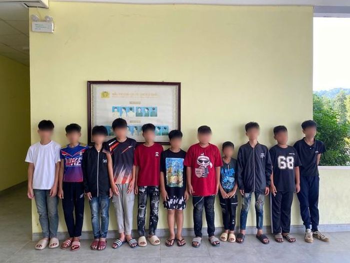 Sự việc các em học sinh bắt nạt được phát hiện, nhắc nhở kịp thời - (ảnh Công an Thái Nguyên).
