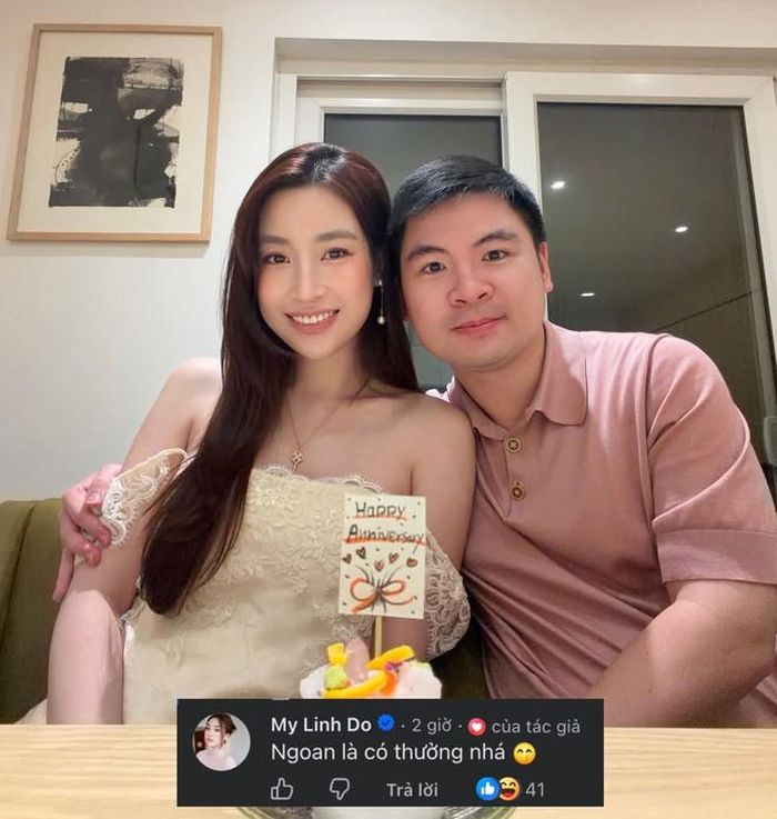 Được vợ tặng quà, doanh nhân Đỗ Vinh Quang gọi Đỗ Mỹ Linh là "nhà tài trợ". Nàng hậu "cưng chiều" đáp lại chồng khiến fan thích thú.