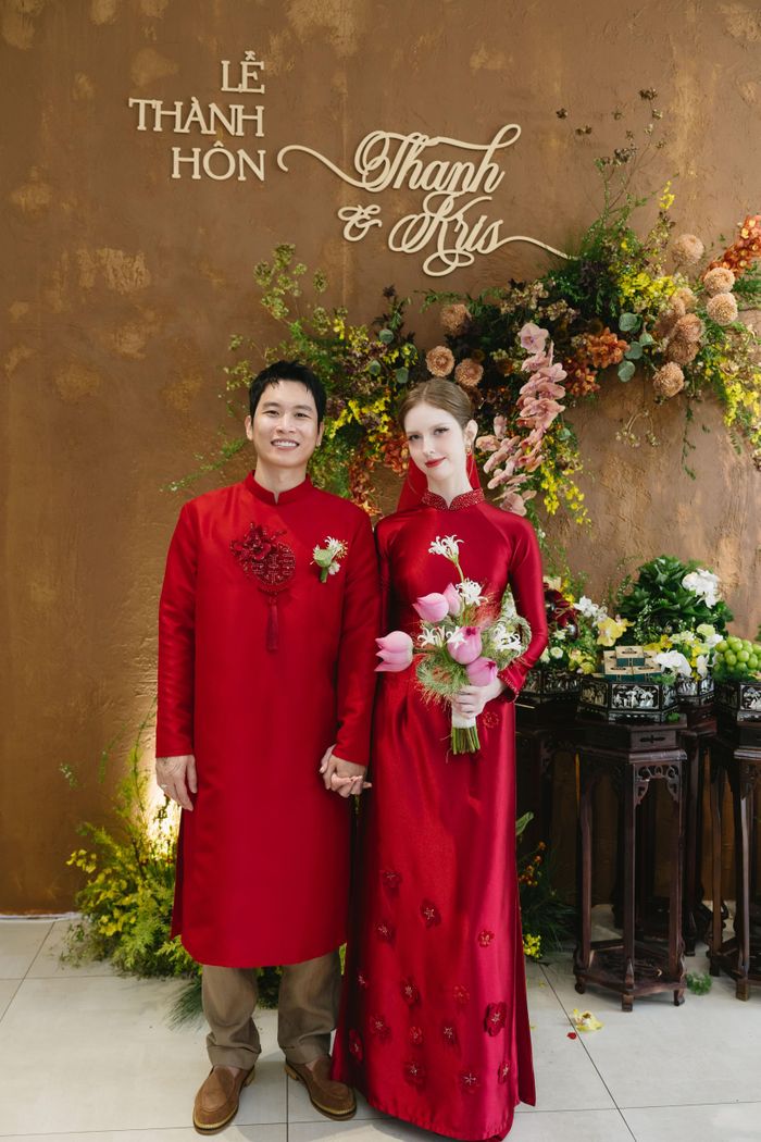 Thanh và Kristina trong đám cưới hôm 21/10.