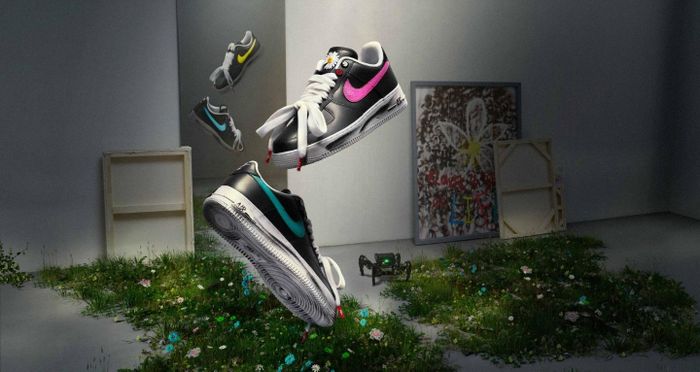  Những mẫu giày đánh dấu sự kết hợp giữa Nike và PEACEMINUSONE thu hút sự chú ý của các tín đồ thời trang. Ảnh: PEACEMINUSONE. 