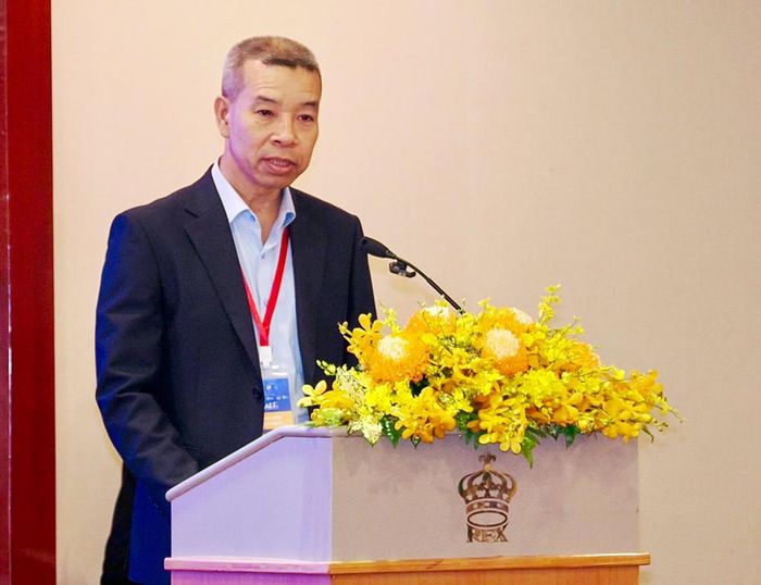 Ông Hoàng Văn Tâm - Cục Khoa học, Công nghệ và Chuyển đổi số (Bộ Công Thương) phát biểu tại hội nghị
