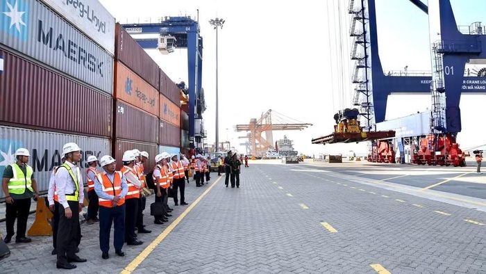Cảng Container Quốc tế Hateco Hải Phòng. (Ảnh: ĐÀM THANH)