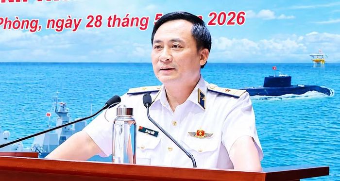 Chuẩn Đô đốc Vũ Anh Tuấn, Chủ nhiệm Chính trị Quân chủng Hải quân. (Ảnh: Quân chủng Hải quân cung cấp)