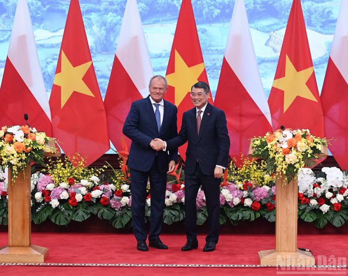 Thủ tướng Lê Minh Hưng và Thủ tướng Cộng hòa Ba Lan Donald Tusk.